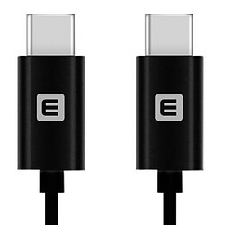 Evelatus TPC03 Câble TPE durable USB vers USB-C (Type-C) Câble de données et chargeur rapide 3,1 A 1 m Noir