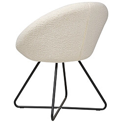 Beliani Chaise de salle à manger FLOBY II Bouclé Blanc cassé pas cher