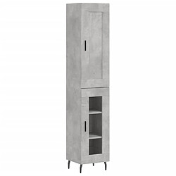 Maison Chic Buffet,Meuble de Rangement,commode pour salon,Cuisine Gris béton 34,5x34x180 cm Bois d'ingénierie -MN23684