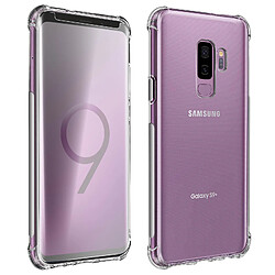 Avizar Pack Protection Galaxy S9 Plus Coque Souple + Film Verre Trempé 9H Transparent