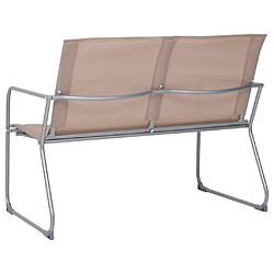 Acheter Maison Chic Salon de jardin 4 pcs - Table et chaises d'extérieur - Mobilier/Meubles de jardin Moderne Tissu et acier Taupe -MN72351