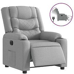 Maison Chic Fauteuil Relax pour salon, Fauteuil inclinable électrique Gris clair Tissu -GKD61243