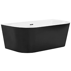 Beliani Baignoire semi-îlot noire 170 x 80 cm HARVEY pas cher