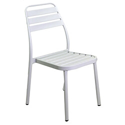 Webmarketpoint Chaise d'extérieur Las vegas en aluminium blanc cm 49x 58 x h45 / 88