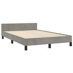 Avis vidaXL Cadre de lit sans matelas gris clair 120x200 cm velours