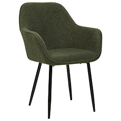 Beliani Chaise de salle à manger ALDEN Set de 2 Bouclé Vert foncé pas cher