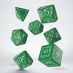 Q Workshop Q-Workshop Elvish Dice Green and White - Set of 7 Dice