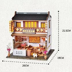 Acheter DIY Chinois Poupée Maison Architecture Antique Hot Pot Restaurant À La Main Mini Maison En Bois Miniature Dollhouse Meubles Set Enfants Jouet Nouveau