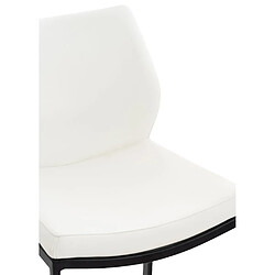 Decoshop26 Tabouret de bar x1 repose-pieds design moderne empilable en PVC blanc 4 pieds en métal noir 10_0005202 pas cher