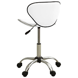 Avis vidaXL Tabouret de salon et spa Blanc Similicuir