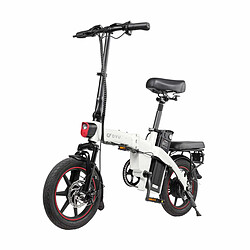 Avis Vélo Électrique Pliant DYU A5 14 Pouces 25km/h - Moteur 350W Batterie 48V7.5Ah Freins à Disque - Blanc