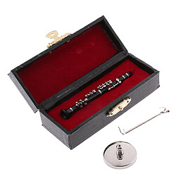 instrument de musique clarinette noire avec boîte pour 1/12 miniatures maison de poupée 8cm