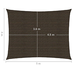 Avis Helloshop26 Voile d'ombrage 160 g/m² marron 4 x 5 m PEHD 02_0009167