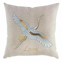 Paris Prix Coussin Déhoussable Free Bird 45x45cm Beige