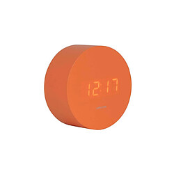 Karlsson Réveil rond LED en MDF Spry orange.