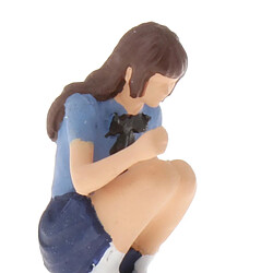 Avis 1:64 Painted People Miniture Scènes Figurine Poupée Squat Bleu