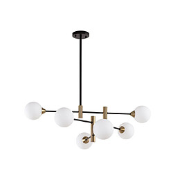 Luminaire Center Suspension Marino Verre,acier,aluminium Noir,Laiton