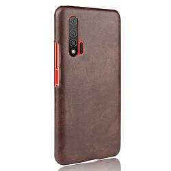 Avis Wewoo Coque Pour Huawei Nova 6 5G Shockproof Litchi Texture PC + PU Case Brown