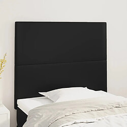 vidaXL Têtes de lit 2 pcs Noir 90x5x78/88 cm Similicuir