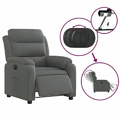 Acheter Maison Chic Fauteuil Relax pour salon, Fauteuil inclinable électrique Gris foncé Tissu -GKD29133