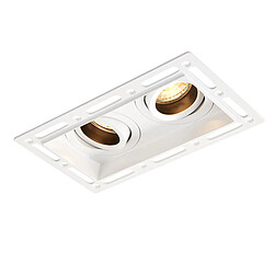 Saxby Downlights GU10 encastrés à intensité variable et inclinables jumeaux