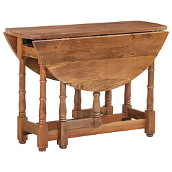 Acheter Maison Chic Table de salle à manger,Table à dîner Rond 110x76 cm Bois de manguier massif -GKD58950