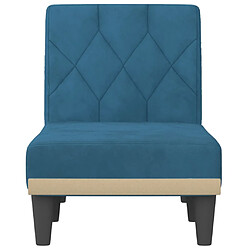 Avis vidaXL Chaise longue bleu velours