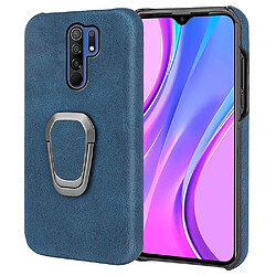 Coque en TPU + PU antichoc avec béquille bleu pour votre Xiaomi Redmi 9/Redmi 9 Prime/Poco M2