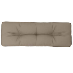 vidaXL Coussin de palette taupe 120x40x12 cm tissu