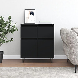 vidaXL Buffet Noir 60x35x70 cm Bois d'ingénierie