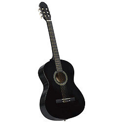 vidaXL Guitare classique pour débutants Noir 4/4 39" Tilleul