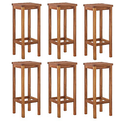 Maison Chic Table de bar et chaises d'extérieur 7 pcs,Ensemble de bar de jardin pour relax bois d'acacia solide -GKD747366 pas cher