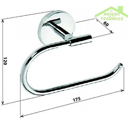 Bemeta - Maison De La Tendance Dérouleur papier toilette ALFA en chrome 6cm x 12cm x17,5cm - Sans couvercle