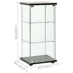 Acheter vidaXL Armoire de rangement Verre trempé Noir