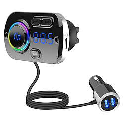 Wewoo Transmetteur FM Auto BC49BQ Récepteur radio numérique de voiture Bluetooth Lecteur MP3 FM Assistant vocal QC3.0 Chargeur rapide