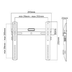 Acheter Kimex Support mural fixe pour écran TV 23"-42"