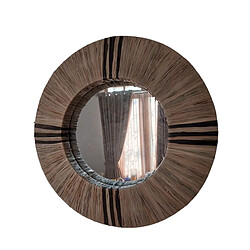 Miroir mural Romimex Naturel Fibre naturelle 70 x 70 x 10 cm