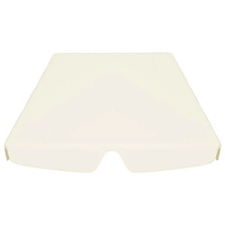 Avis vidaXL Toit de rechange de balançoire crème 150/130x105/70 cm