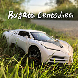 Universal 1: 32 Bugatti Model en alliage moulé sous pression Edition Anniversaire Collection Jouets pour enfants | Voiture jouet moulée sous pression (blanc)