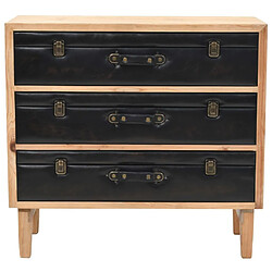 Acheter Helloshop26 Buffet bahut armoire console meuble de rangement à tiroirs bois de sapin massif 80 cm 4402188