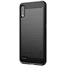 Coque en TPU MOFI anti-rayures, texture fibre de carbone, surface brossée noir pour votre LG K22/K22 Plus