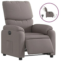 Maison Chic Fauteuil Relax pour salon, Fauteuil inclinable électrique Taupe Tissu -GKD69646 