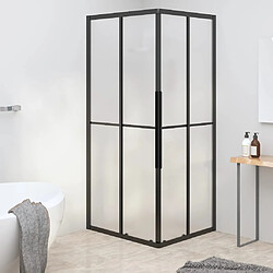 vidaXL Cabine de douche ESG dépoli 80x70x180 cm Noir