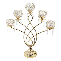 5 bras Cristal Photophore Bougeoirs pour Centres de Table, Décor À La Maison, Partie, de Mariage Chandelier, Pendaison de Crémaillère Cadeau