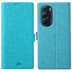 Etui en PU VILI fermeture automatique magnétique avec support et porte-carte bleu pour votre Motorola Edge X30