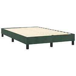 Acheter vidaXL Sommier à lattes de lit avec matelas LED Vert foncé 120x200 cm