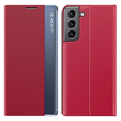 Coque en TPU + PU auto-absorbé avec support rouge pour votre Samsung Galaxy S22 Plus