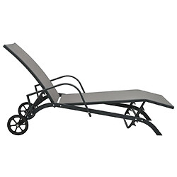 Avis Helloshop26 Transat chaise longue bain de soleil lit de jardin terrasse meuble d'extérieur acier et textilène 02_0012241