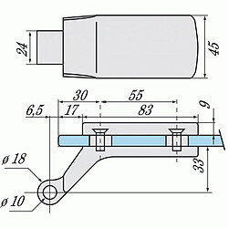 Avis Assa Abloy Paumelles de miroiterie 4200 finition chromé mat