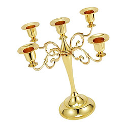 Bougeoir En Métal à 5 bougies Chandelier 10 '' Bougeoir Bougeoir Doré pas cher